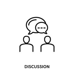 discussion icon vector. discussion sign symbol