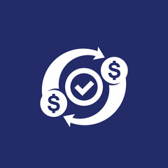 costs optimization, efficiency icon, money concept
