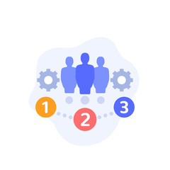 team management icon with gears