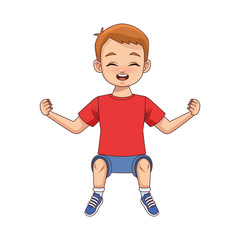 happy young boy teenager character