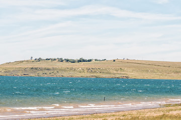 Sterkfontein Dam with the Sterkfontein Holiday Resort in the back