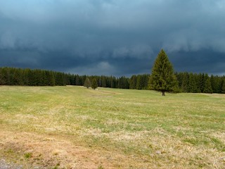natural landscape in chech ore mountains