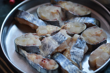 fresh fish meet in a plate and its look very tasty