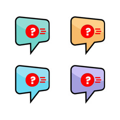 Question Sign Creative Chat Bubble and Text Message Icon