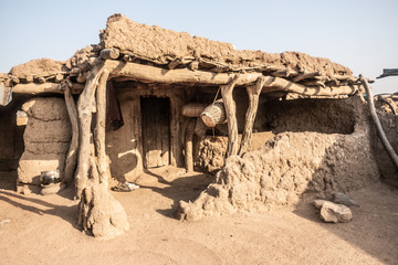Traditional African house in rural area