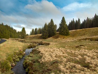 Obraz premium natural landscape in chech ore mountains
