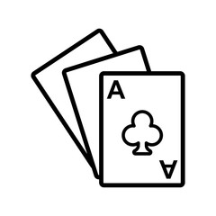 poker card icon vector design template