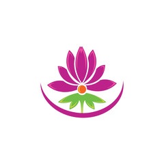 flower illustration logo colorful icon design vector