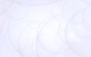 Abstract white background. Backdrop with light transparent bubbles. 3D illustration