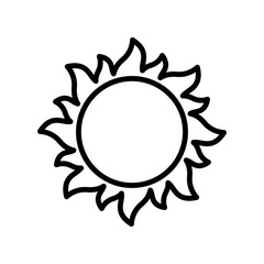 sun icon vector design template