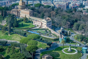 View of Rome,The capital of italy the great landmarks and monuments of an empire.shot from the top of the vatican basilica