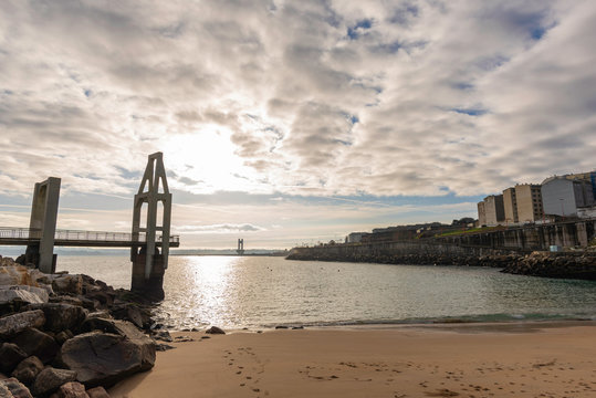 San Amaro beach (La Coruna, Spain).