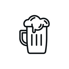 Beer Icon Isolated Beer Mug - Symbol Vector - obrazy, fototapety, plakaty
