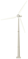 Electronic windmill on white background