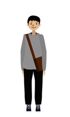 男性　正面　立ち姿