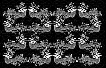 Indonesian batik motifs with very distinctive patterns,Vector