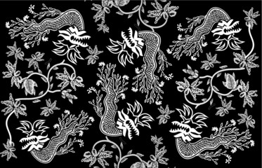 Indonesian batik motifs with very distinctive patterns,Vector