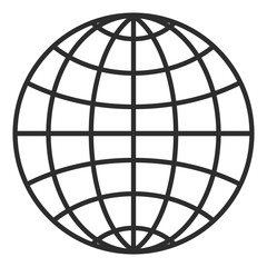 Obraz premium Globe grid vector icon