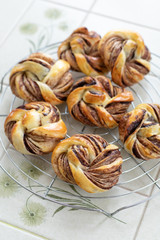 自宅でパン作り　チョコマーブルパン