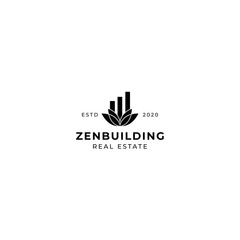 Zen Flower logo design with simple style