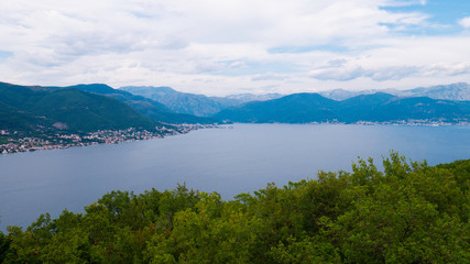 Fototapeta na wymiar Cloudy Bay of Kotor, Montenegro.