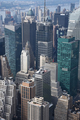 Obraz premium Aerial Photo of New York City Skyscrapers