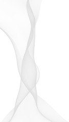 White abstract background. Fluttering white scarf. Waving on wind white fubric. 3D illustration