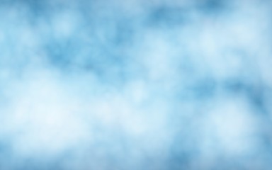 Background of abstract white color smoke isolated on blue color background. The wall of white fog. 3D illustration