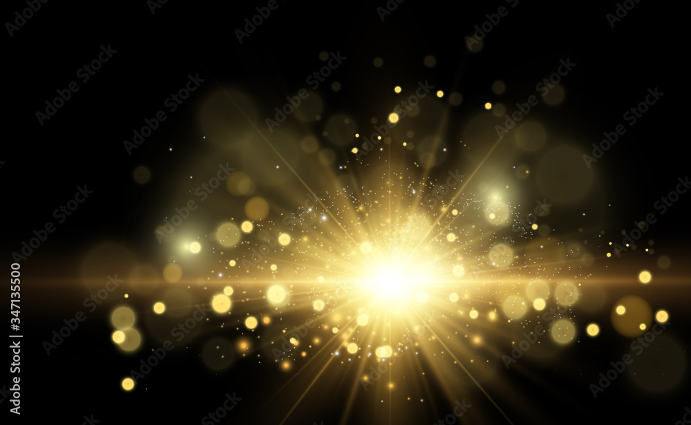 Aufkleber beautiful sparks shine with special light. vector sparkles on a transparent background. christmas ab