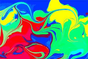 Fototapeta na wymiar Bright colored marble pattern. Fluorescent liquid background. Artwork abstract vector texture.