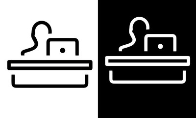 Hotel Icons vector design black and white 