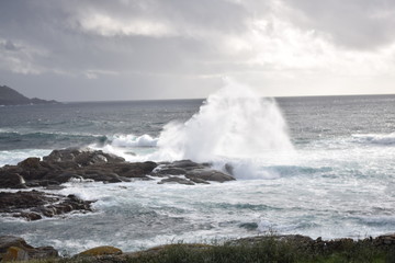 ola en muxia galicia