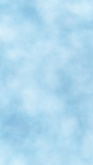 Background of abstract white color smoke isolated on blue color background. The wall of white fog. 3D illustration