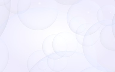 Abstract white background. Backdrop with light transparent bubbles. 3D illustration