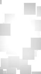 White abstract background. Misty backdrop with grey squares. 3D illustration