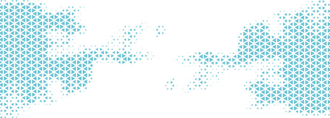 abstract white and blue triangle halftone pattern banner