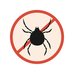 A forbidding sign, a red circle crossed out, and a tick. Isolated on a white background. Stock vector graphics.