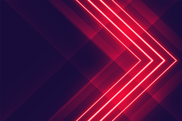 red neon glowing lights arrow style background