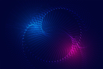 Fototapeta premium dynamic digital particles background with glowing lights