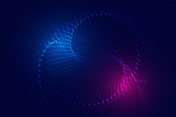 dynamic digital particles background with glowing lights