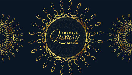 luxury golden mandala art premium background design