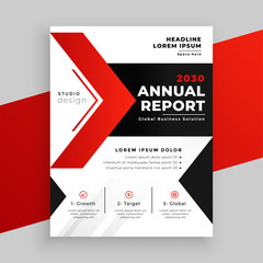 Naklejka na ściany i meble modern red theme annual report business template design
