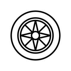 Fototapeta premium car tires icon design, flat style trendy collection