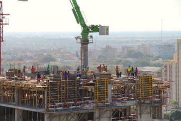 Baustelle in Maputo, Mosambik