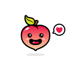 cute peach vector design