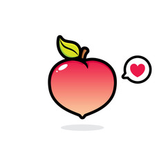 cute peach vector design