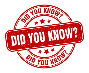 did you know stamp. did you know label. round grunge sign