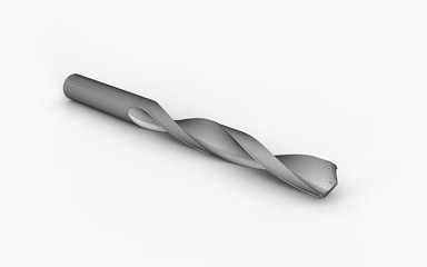 3d illustration of drill bit isolated