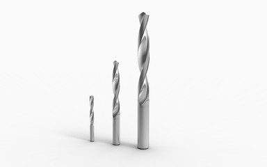 3d illustration of drill bit isolated