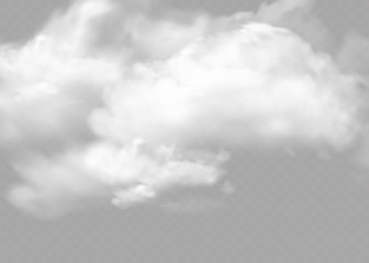 Vector realistic isolated cloud for template decoration and mockup covering on the transparent background. Concept of storm and sky.